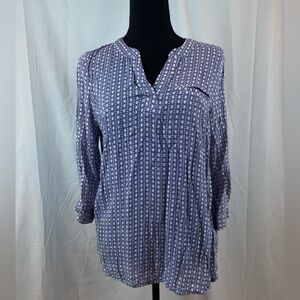 Chic‎ Blue Patterned Blouse